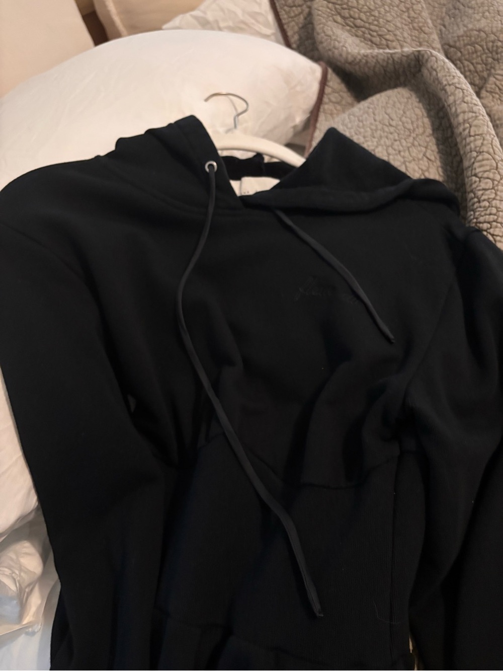 Fleur du Mal Black Hoodie Corset Mini Dress/Black/S/Excellent Condition - Picture 6 of 8